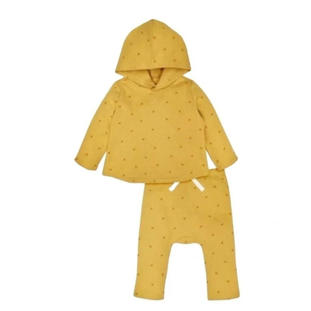 Modern Moments by Gerber Baby Casual Hoodie and Pant Outfit Set size 3-6M